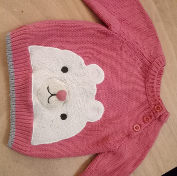 6-12m Joe Fresh Baby by Bebe Pink Knitted Sweater - Picture 3 of 6